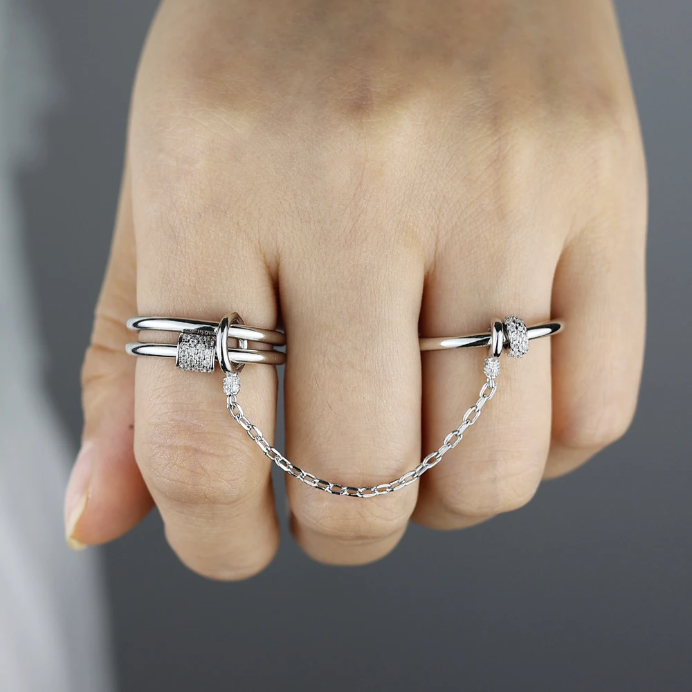 2025 NEW fashion HipHop Tassel Chain Rings for Women Multi-layer Finger Rings Party Travel Gift Jewelry