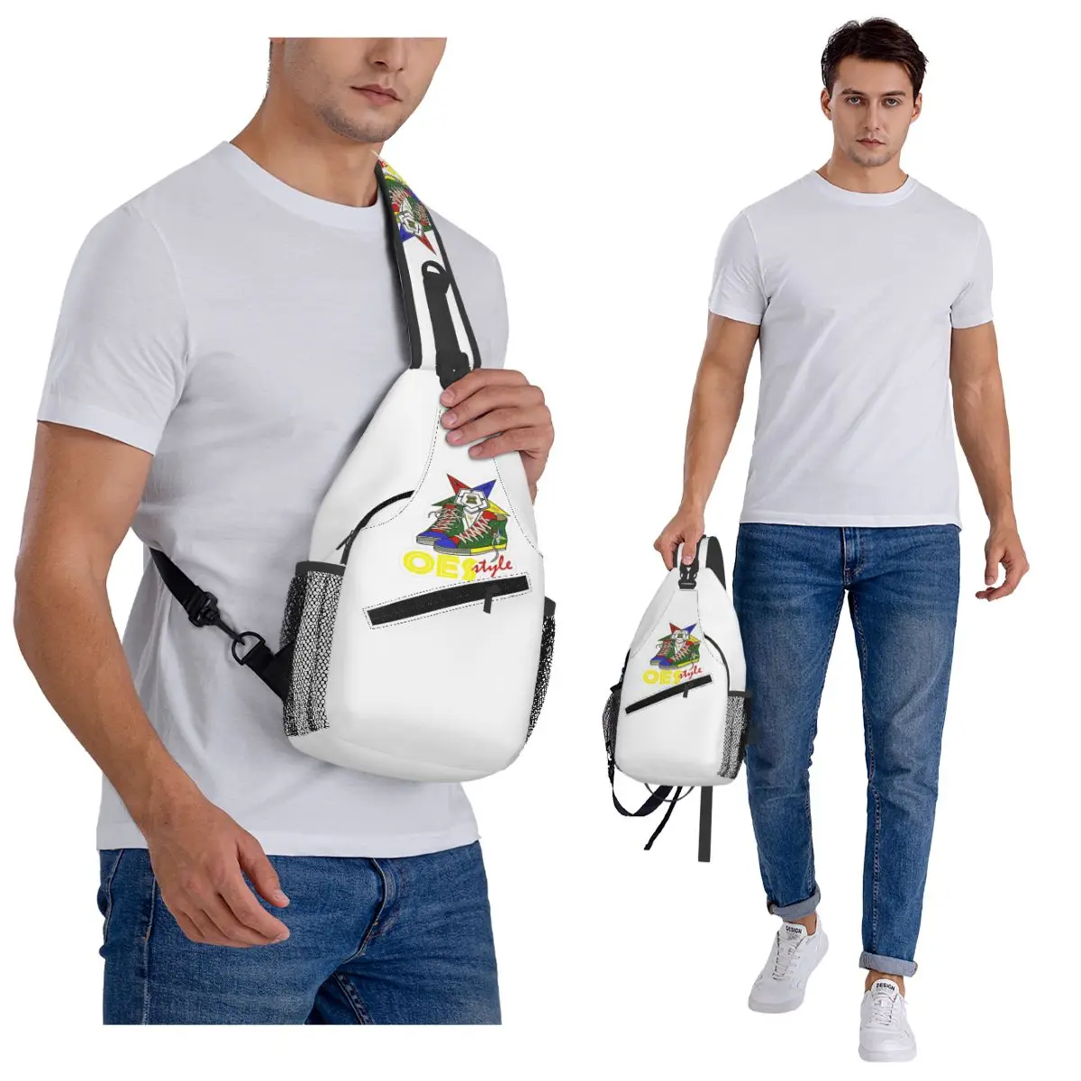 وسام النجمة الشرقية حقيبة الصدر الرجال حبال Crossbody على ظهره حقيبة الصدر السفر المشي لمسافات طويلة Daypack حقيبة الكتف