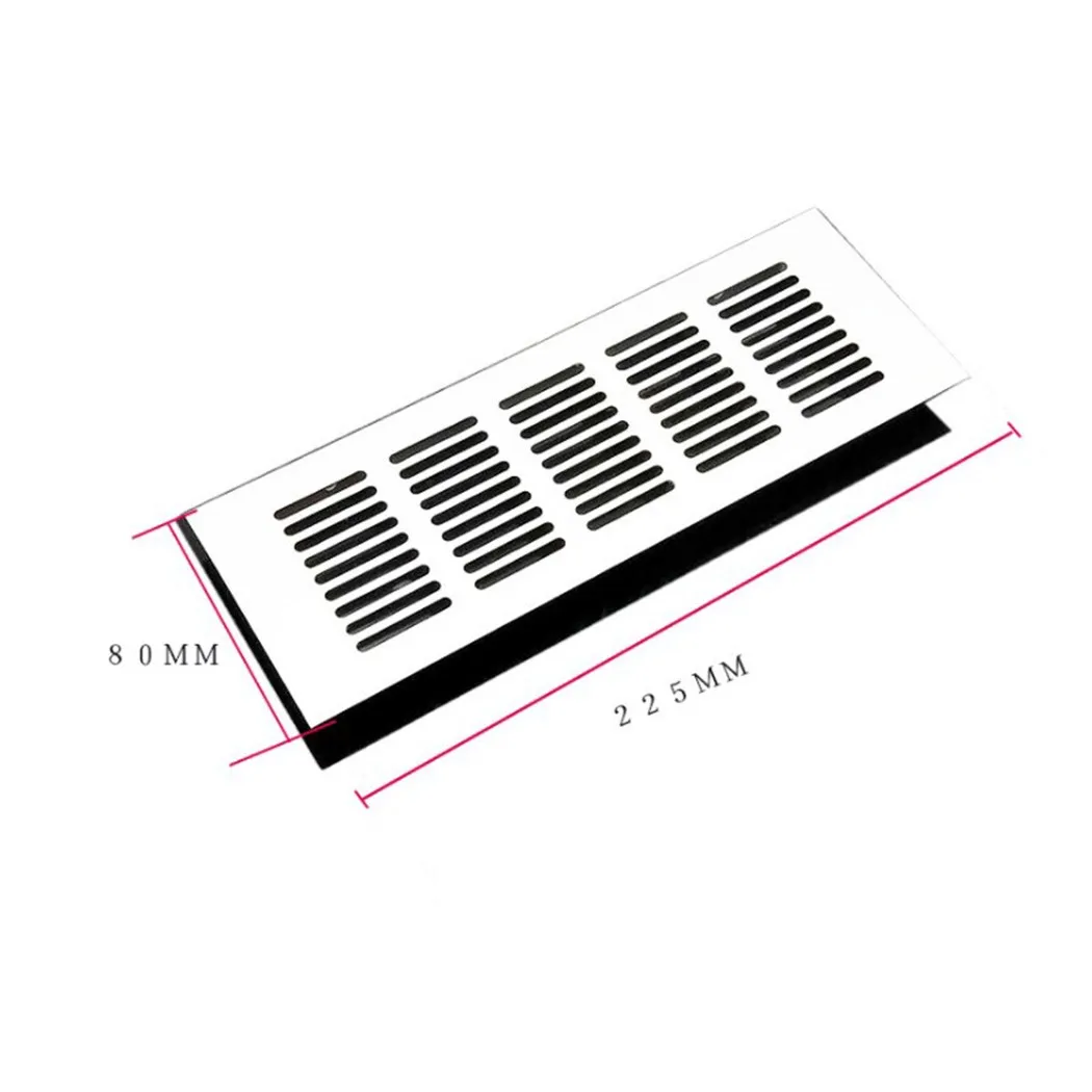 1pc 80x150-400mm Aluminium Air Vent Zilver Louvred Grill Ventilatierooster Cover Ventilatierooster ventilatieopeningen Onderdelen