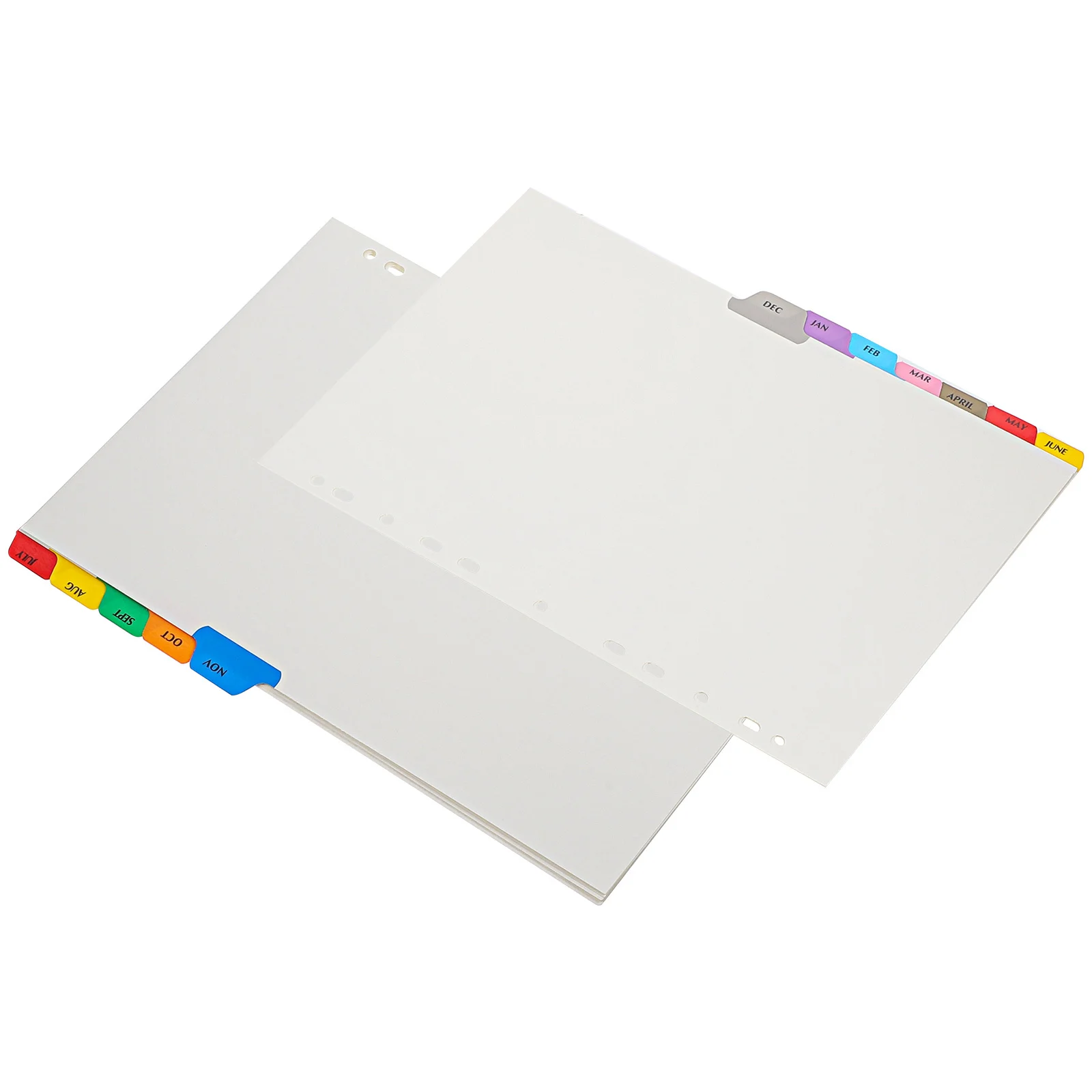 

12 Sheets Binder Dividers Detachable Tabs A4 Notebook Page Dividers for Presentations Reports Notepad File Organization