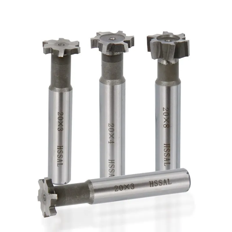 XCAN HSS-Fresa de extremo 10 12 16 20 30 32mm, broca de enrutador de ranura para fresado de Metal CNC, cortador de ranura en T
