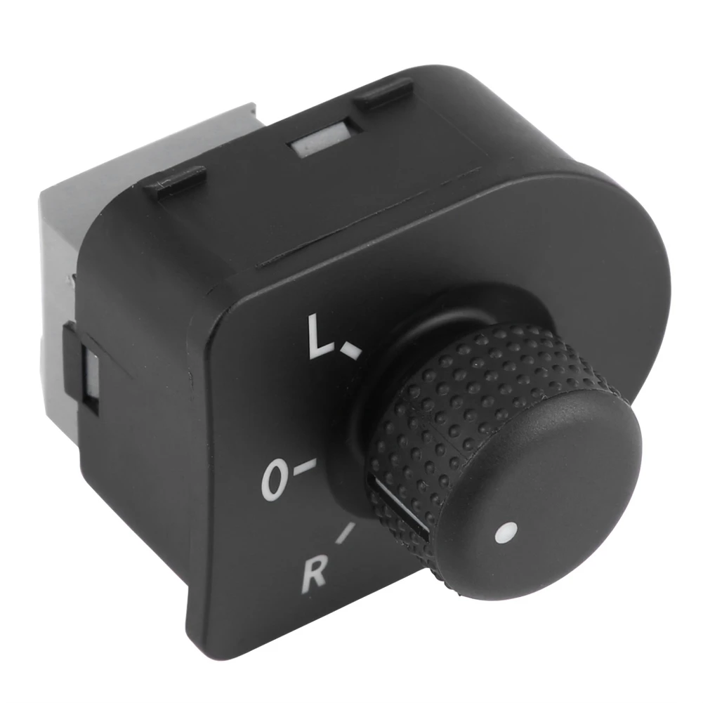 Perilla de interruptor de espejo 1J1959565A para Jetta Golf Passat Beetle 1998-2006, ABS chapado, tacto suave, reemplazo OEM