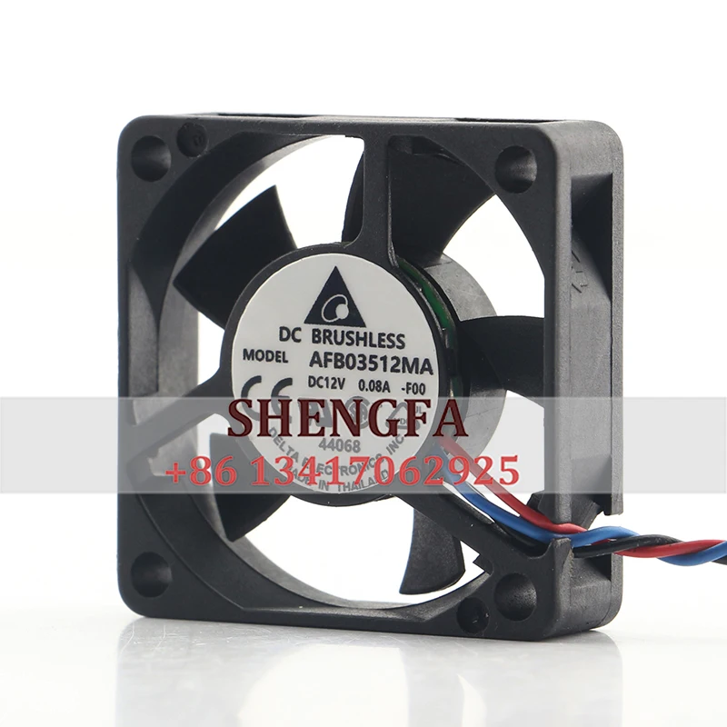 Cooling fan Delta 3510 3.5CM 35X35X10MM double ball bearing quiet axial flow three-wire AFB03512MA DC12V 0.08A