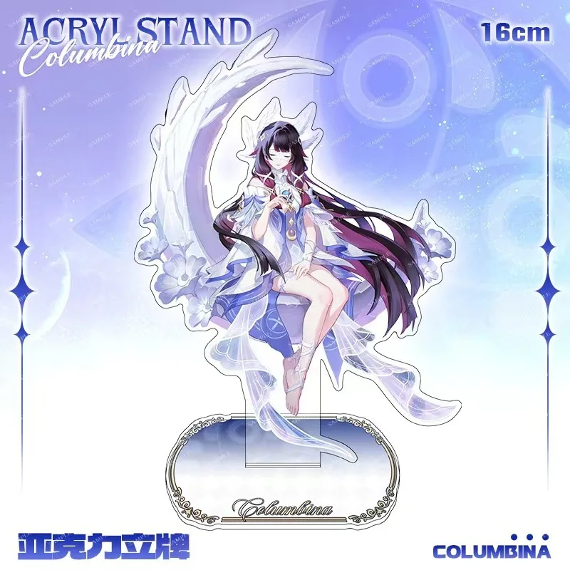

Genshin Imapct Columbina Cosplay Prop 16cm Acrylic Standing Sign Moon Goddess Maiden Decoration Plate Hallowmas Carnival Party