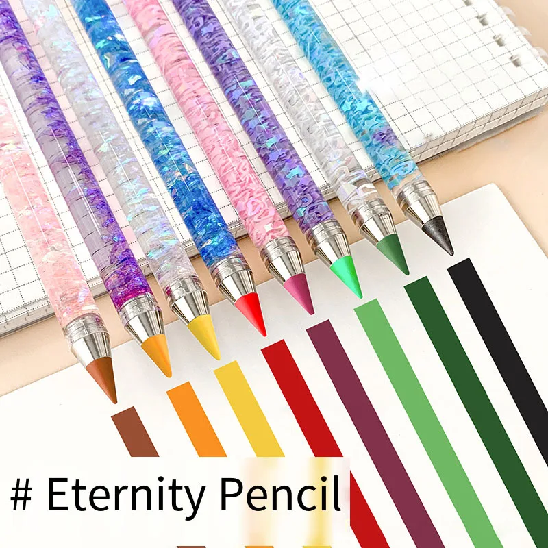 Quicksand Eternal Pencil Good-looking Erasable Pen Can't Finish Writing without Sharpening Color Signature Pen