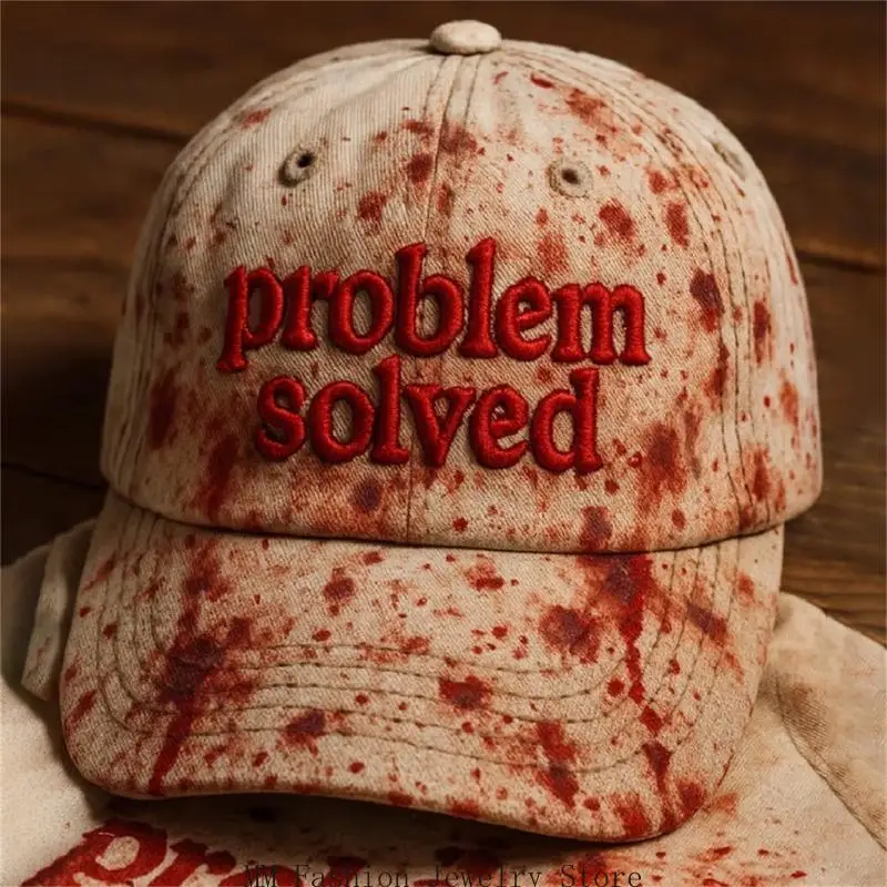 D0UB Blood Effect Baseball Cap For Men Women Lightweight Breathable Adjustable Closure Perfect For Halloween Outdoor Sports