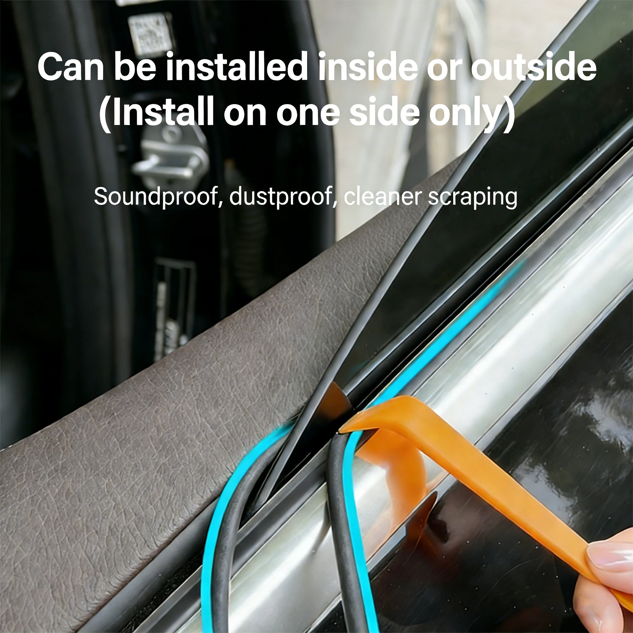Automotive Window Glass Sealing Strip Door Frame Gap Seal Soundproofing Seal Strip Dustproof and Waterproof Door Noise Reduction