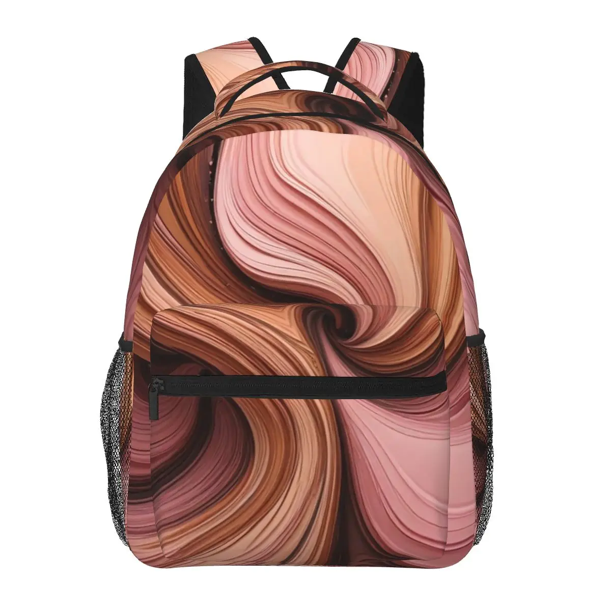

Serene Swirls Backpack Hot Sale Daypack Large Capacity Children BookBag School Bag Shoulder Bags for Men Women