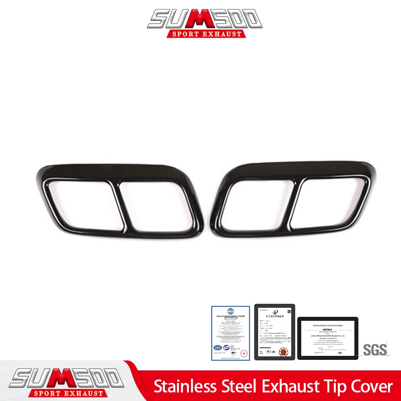 

1 Pair Covers Trim For Land Rover Range Rover Sport 2018-2019 Stainless Steel Auto Parts Rear Exhaust Muffler Tail Pipe Cover