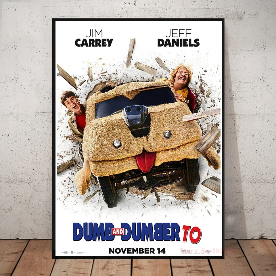 البكم والقلب المشارك الحمام جيم كاري فيلم مضحك المرحاض يطبع الفن جدار صورة ديكور قماش اللوحة كوادرو كوادروس #3