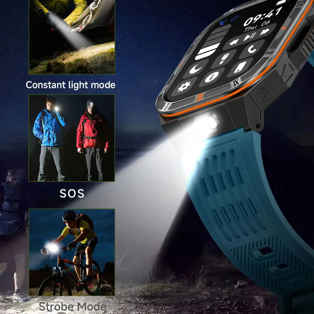 2026 New Military Grade Smart Watch for Men 2.01" AMOLED Screen 5ATM Waterproof Sports Fitness Tracker Bluetooth Call Function