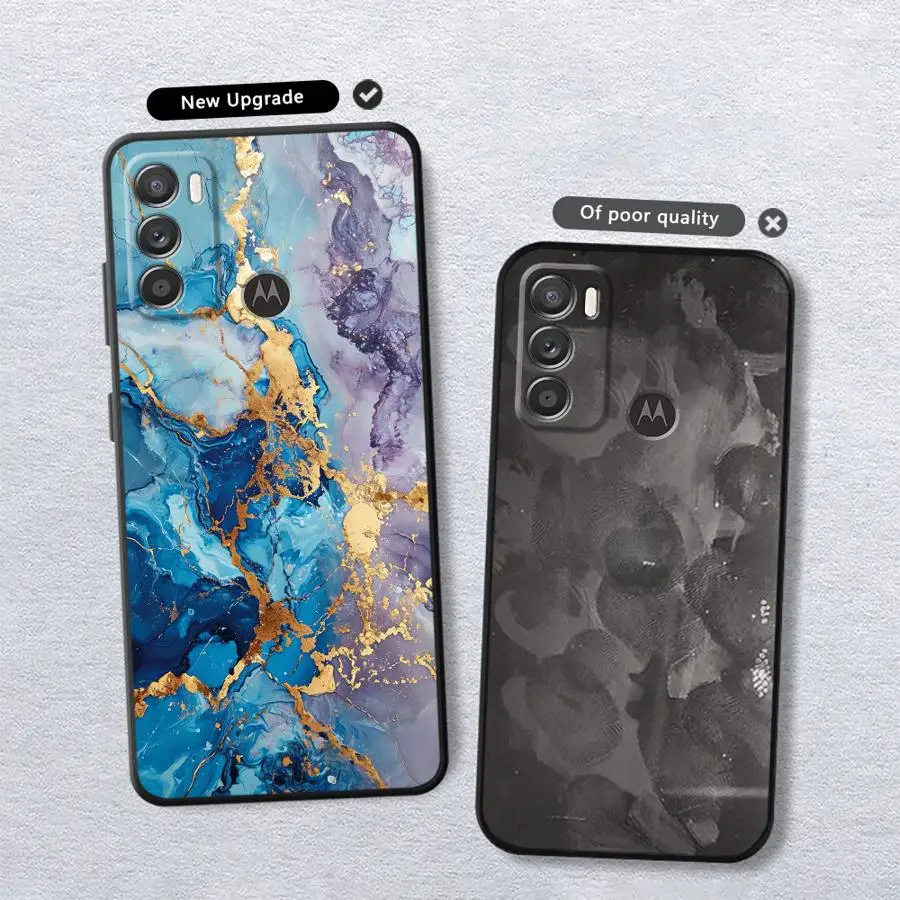 Case for Motorola Moto G52 G53 G30 G22 Edge40 G32 G51 G73 G60s G50 Edge 20 Pro 30 Lite G71 Phone Cover Colored Marble view 6