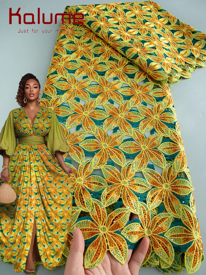 kalume-dentelle-cordon-guipure-tissu-haute-qualite-2025-soluble-dans-l'eau-tricote-5-yards-africain-dentelle-tissu-robe-de-mariee-pour-les-femmes-coudre