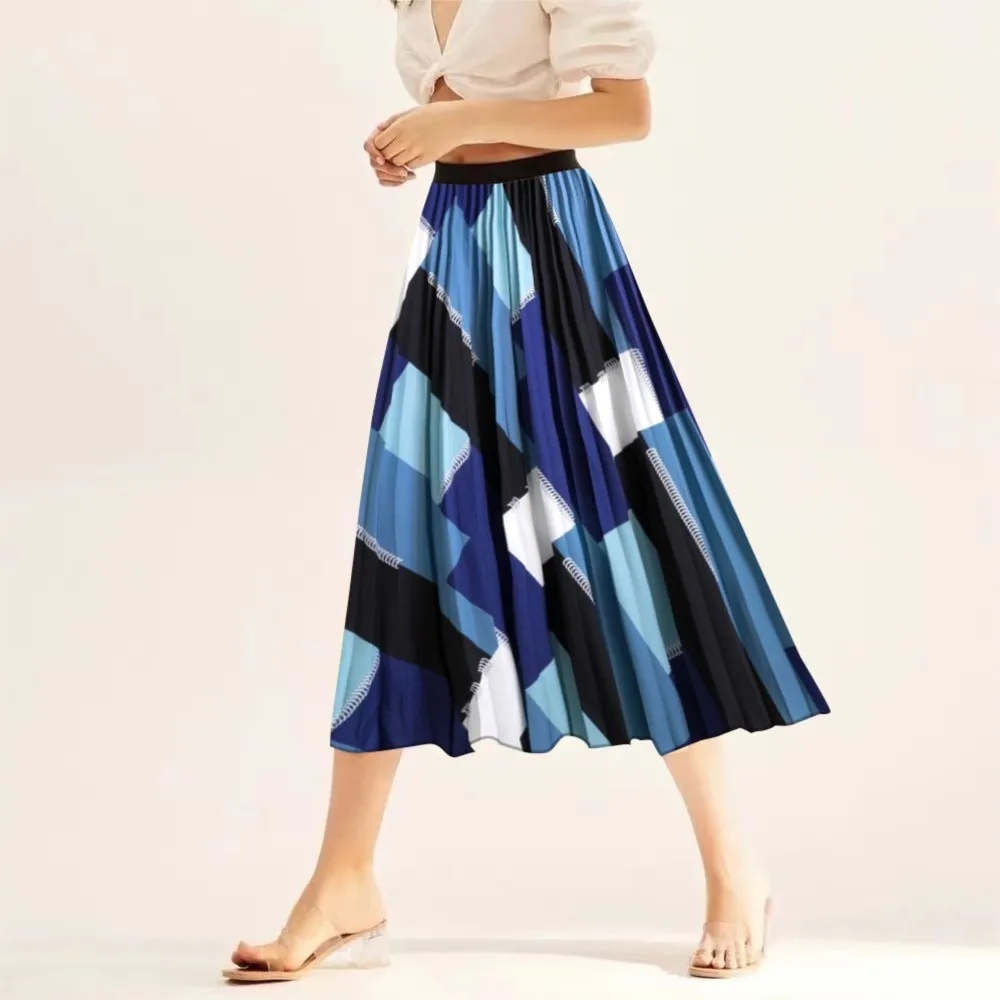 Summer New Fresh Sweet Skirt Long Skirt Puff Skirt Skirt Print Skirts For Women Saia Plissada Skirt Y2k Faldas Largas Elegantes