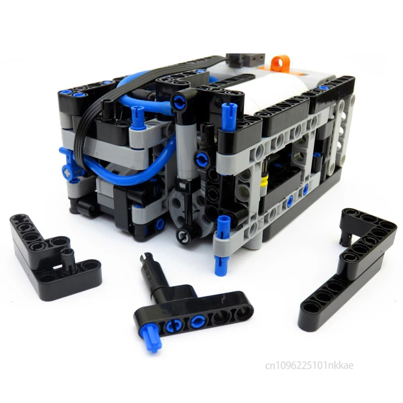 MOC التقنية الهواء الهوائية خزان الهواء المحرك الهوائي ضغط بمحركات اللبنات نموذج لتقوم بها بنفسك تجميع الطوب لعبة طفل هدية #4