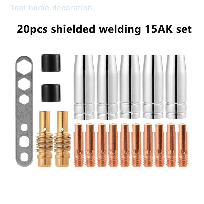 20Pcs Nozzles Contact Tips Holders Mig Welder Consumable Accessory For 15Ak Mb15 Mig Co2 Welding Torch