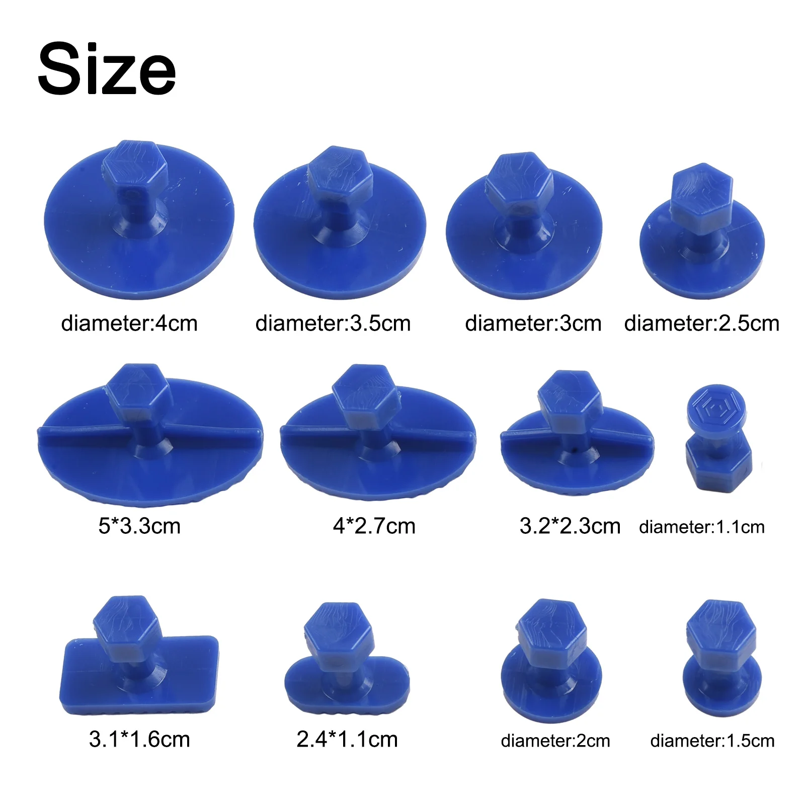 吸盤とプルシェイプタブ付きのタックルデント、Tバーハンマー、スライドハンマー、互換性、10個