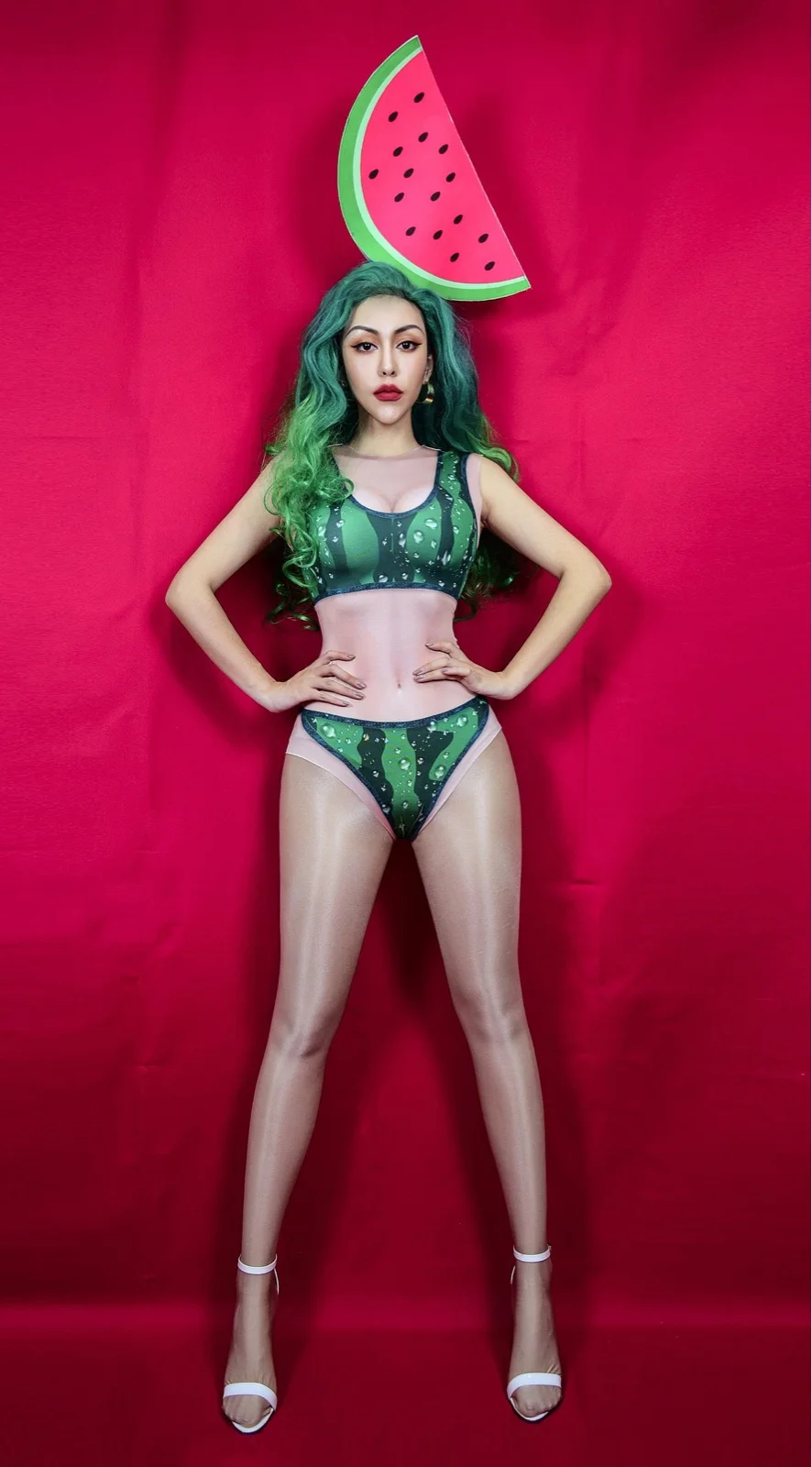 Rave Festival Fruit Bodysuit Nakrycia głowy Impreza Zabawna odzież Grupa Strój do odgrywania ról Klub nocny GOGO Kostiumy do tańca Scena