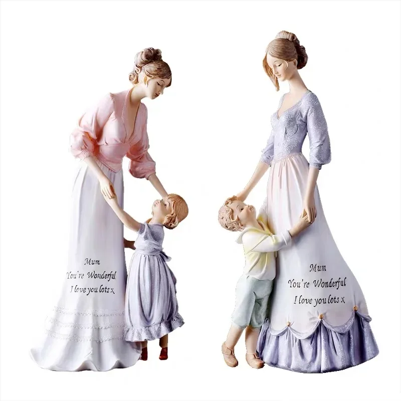 

MGT-Mother and Child Figure Sculpture, Home Decoration Crafts, Warm Family, Love Gift, European