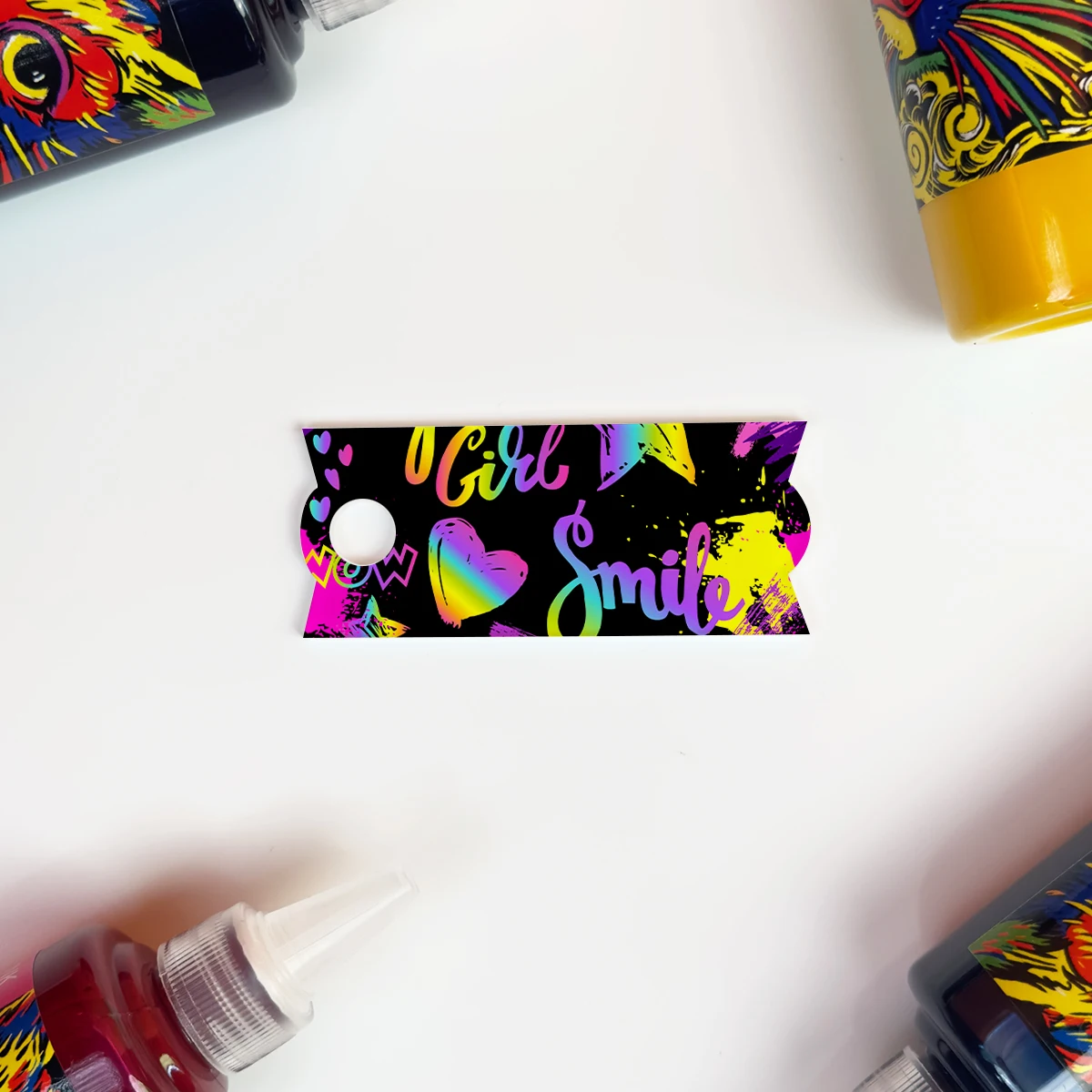 tag1-graffiti#051 CupTop Creations tumbler nameplate 40 oz , Water Bottle Cap Decoration