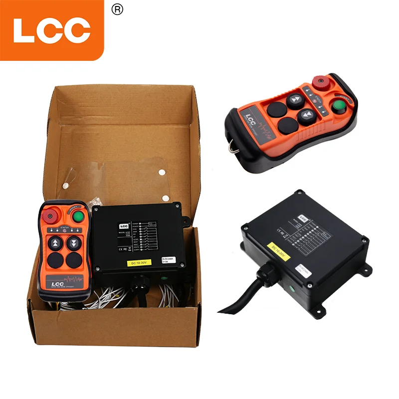 LCC QA200 2 أزرار رافعة راديو لاسلكية صناعية مفاتيح التحكم عن بعد الرافعات رافعة المسار المراقب المالي