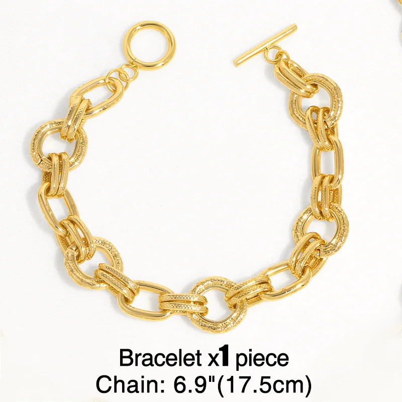 WT-BFN055 Hip-Hop Women in Europe and the United States Trend Thick Chain Necklace Cuba Chain Collar Necklace