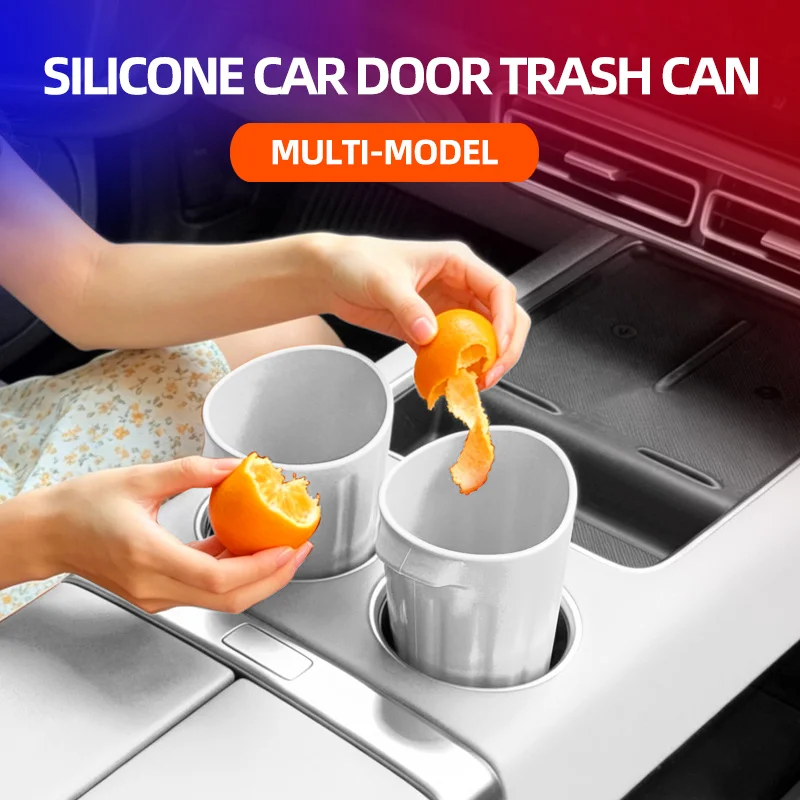 

New universal car cup holder storage trash can, center console and door trash and beverage organizer, car interior accessories