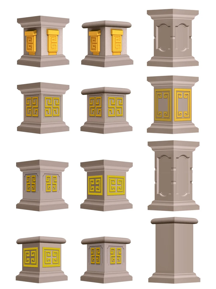 

Square pier mold Roman column European balcony railing Cement pillar Square pillar foot Villa gate pillar pier template