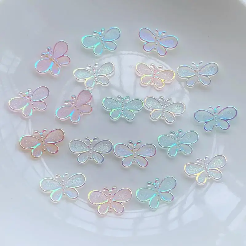 Diy 100pcs mixed color beautiful Crystal Rhinestone crystal butterfly  wedding decoration  nail supplies  nail art decorations