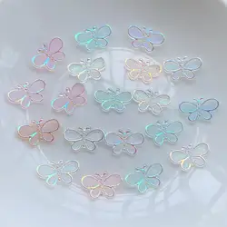 Diy 100 sztuk mieszane kolor piękny kryształ Rhinestone Crystal butterfly dekoracje ślubne materiały do paznokci paznokci dekoracje artystyczne