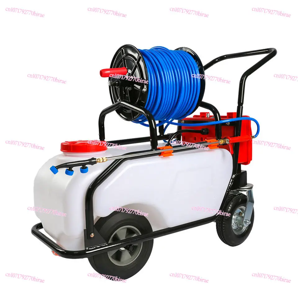 

60L Agricultural Rechargeable Hand Cart Trolley Electric Sprayer with Wheels