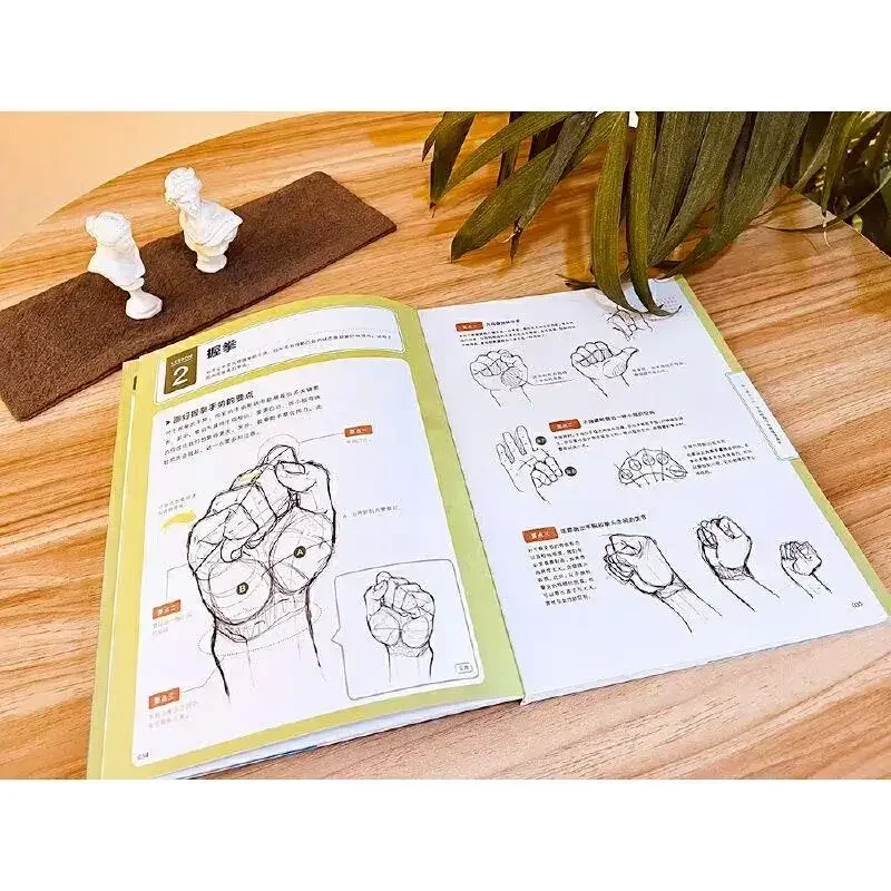 Handmaltechniken Anfänger Zero Basic Anime Charakter Hände Zeichnen Tutorial Kunstbuch