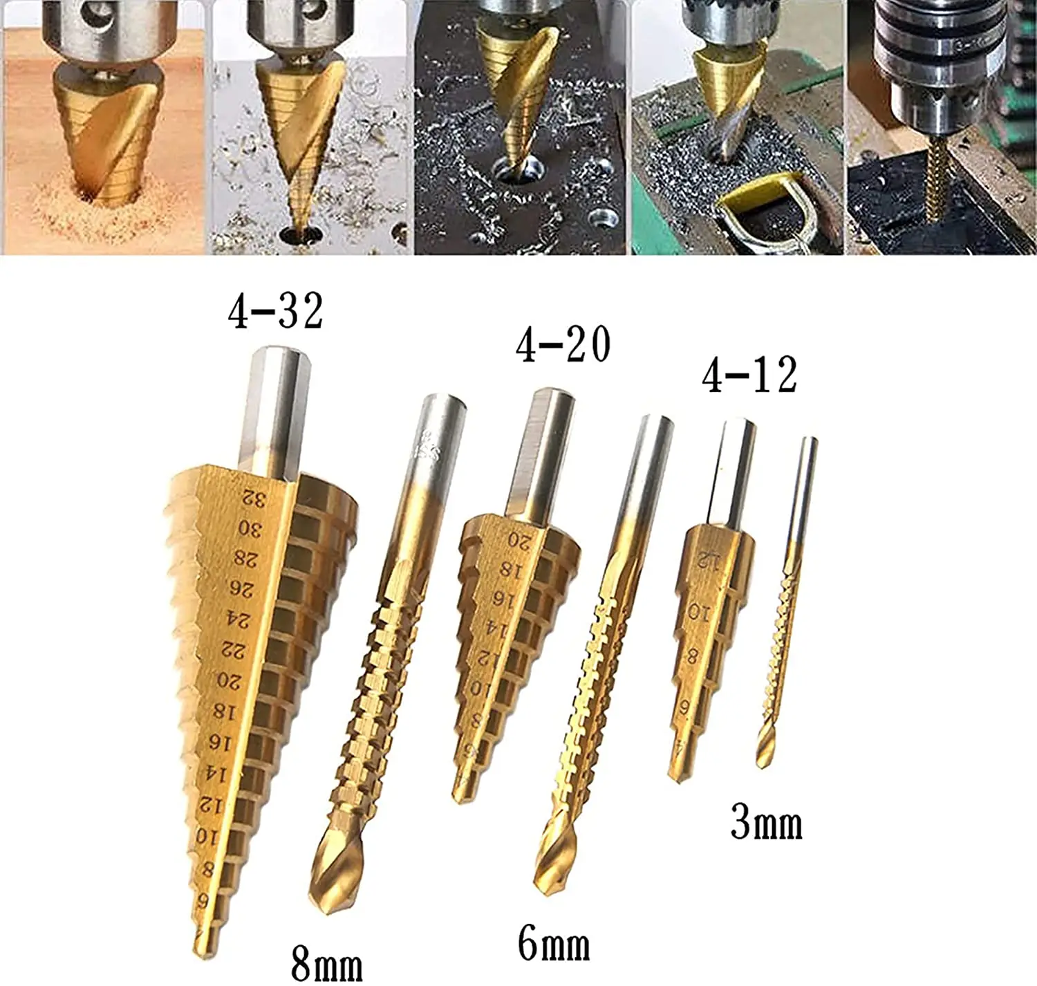 Step Drill Bit Set Detail 2