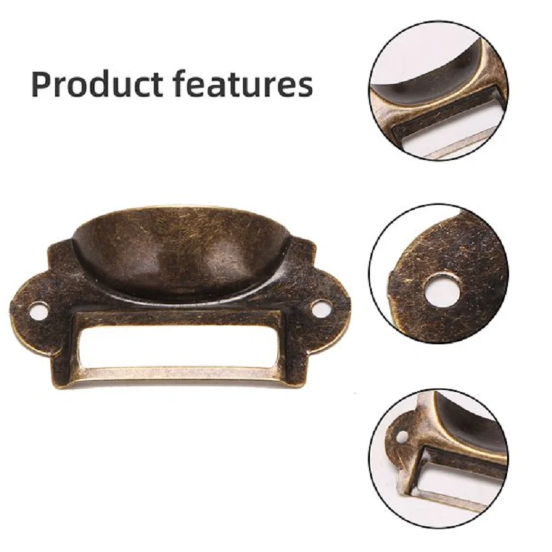 20PCS File Name Card File Cabinet Handles Label Holder Antique Bronze Drawer Label Pull Cabinet Frame Handle File Name