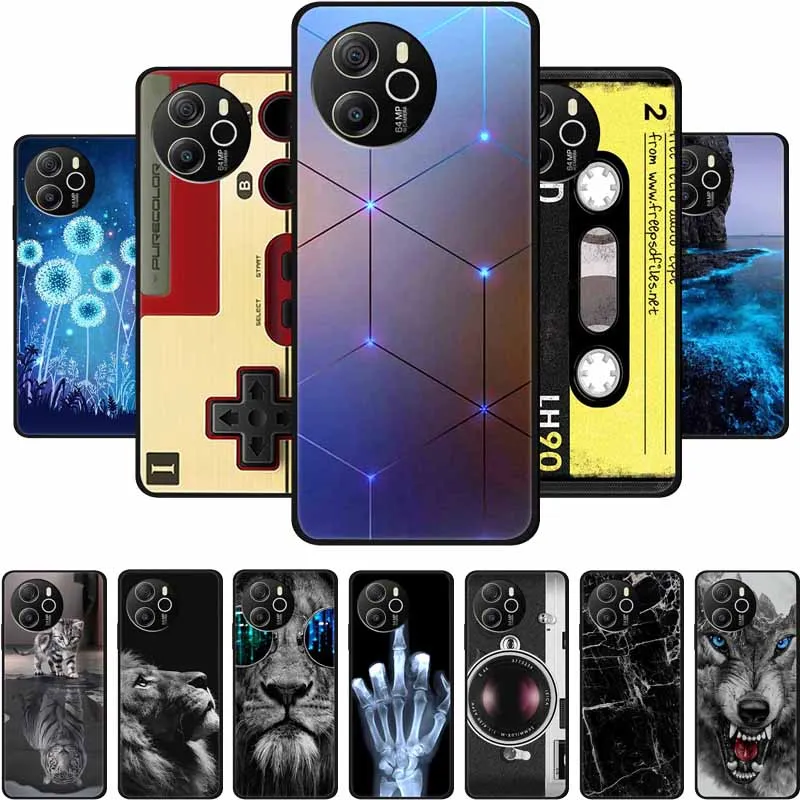 Dla Blackview Shark 8 Etui Shark8 Czarny Silikonowy Miękki Pokrowiec Na Telefon Blackview Shark 8 Pokrowiec 6,78" Coque Funda