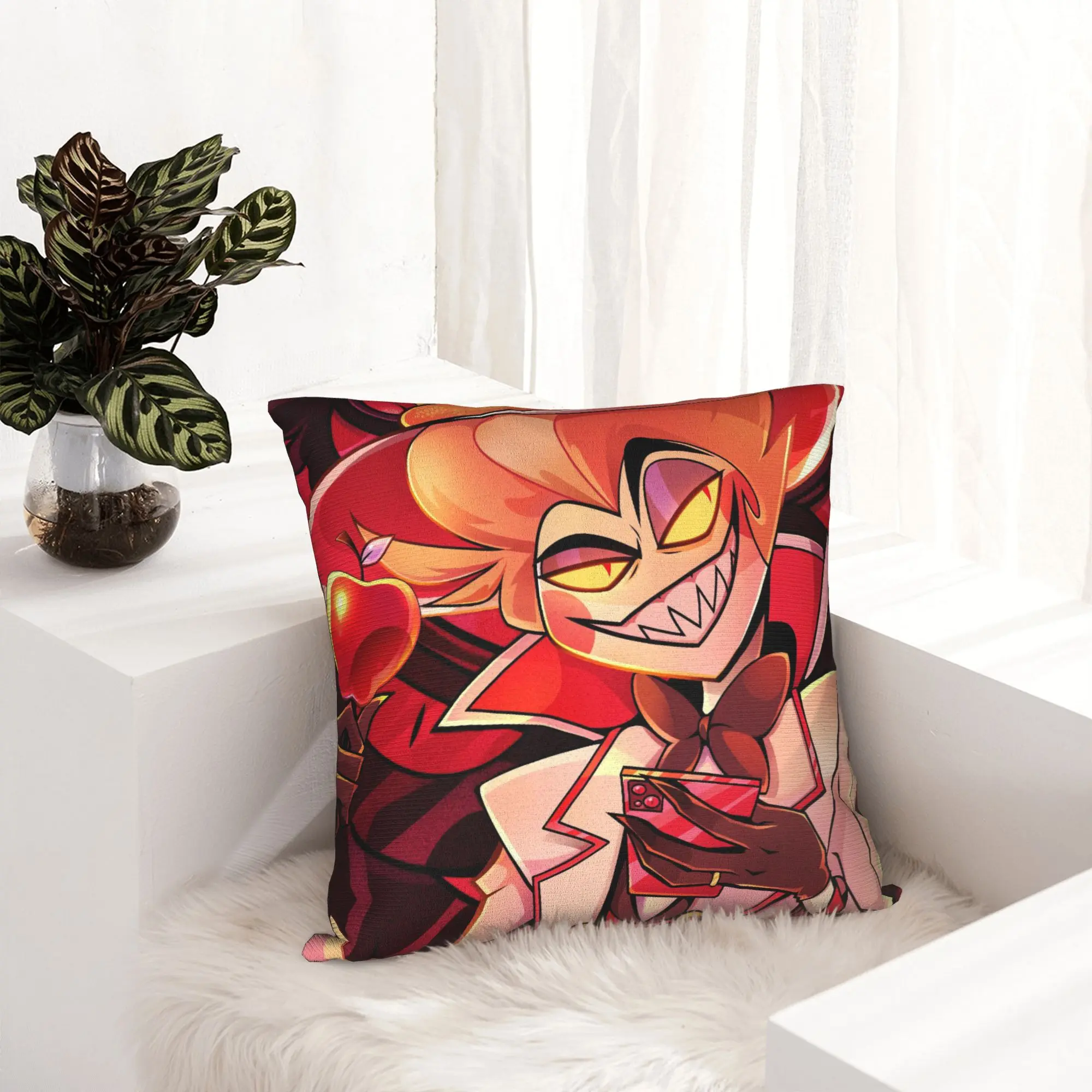 Lucifer Hazbins Hotels Pillowcase Double-sided Printing Cushion Cover Decor  Throw Pillow Case Cover Home Square