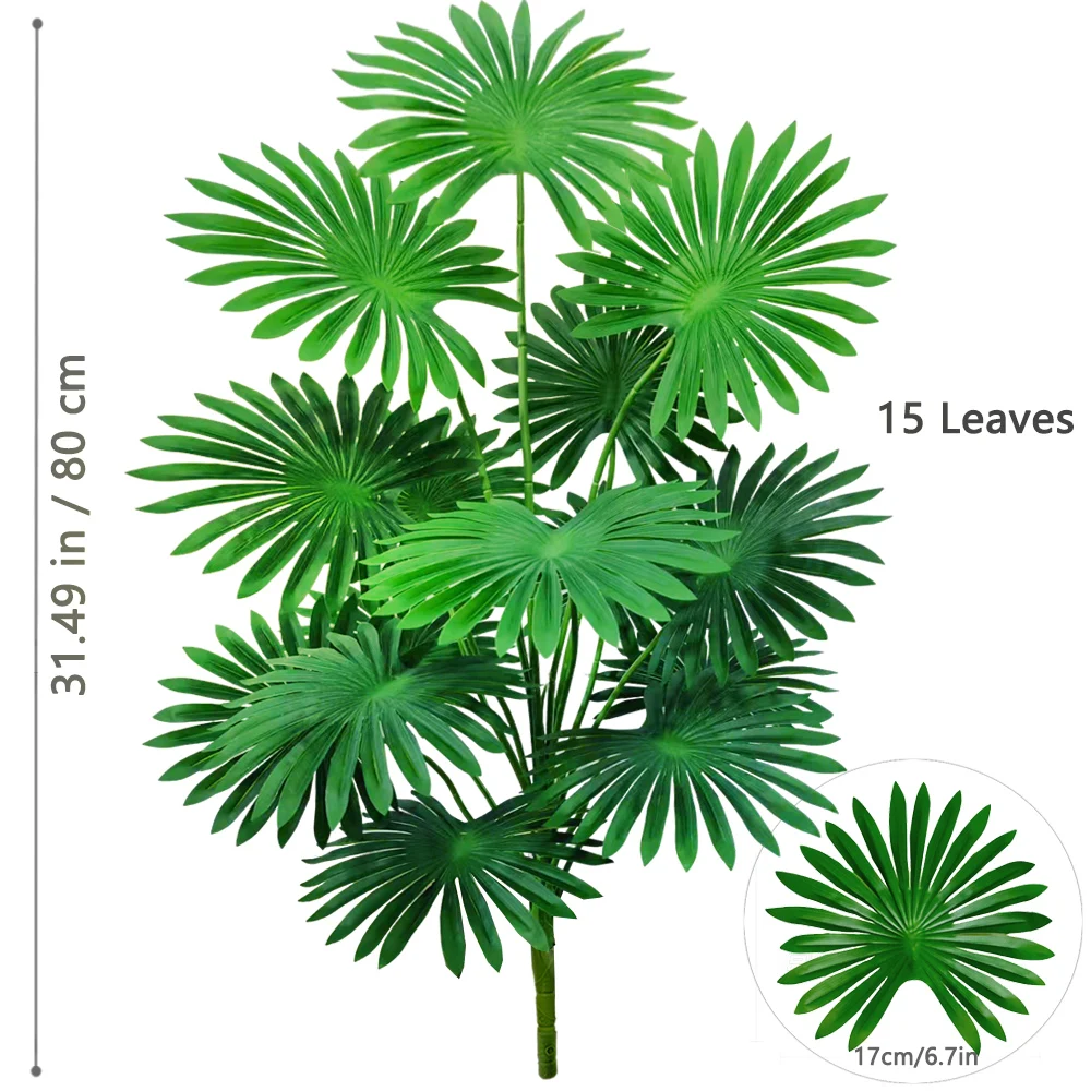 NONE 65–105 cm (41,32 Zoll) künstliche Fächerblätter, tropische Pflanze, große gefälschte Palme, Büro, Zuhause, Urlaubsdekoration 8