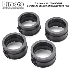 CBR 900 RR 4 PCS Motorcycle Carburetor Adapter Inlet Intake Pipe Rubber Mat for Honda CBR900RR CBR900 1993-1999 16211-MAS-E00