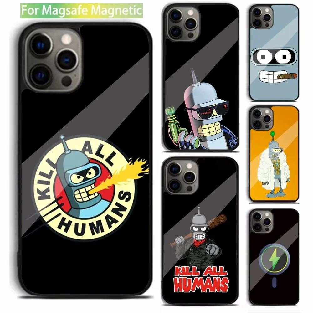 F-Futurama Anime B-Bender Phone Case For iPhone 16,15,14,13,12,11,Plus,Pro,Max Mini Magsafe Magnetic Wireless Charging