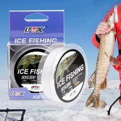FTK Winter Fishing Line Super Strong Nylon Line 50m 3.72LB-21.34LB Low Temperature Resistance Transparent Japan Ice Fishing Line
