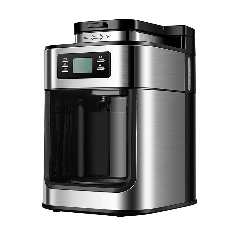 Vollautomatische 2-in-1-Kaffeemaschine mit elektrischer Kaffeemühle und LED-Display für den Heimgebrauch