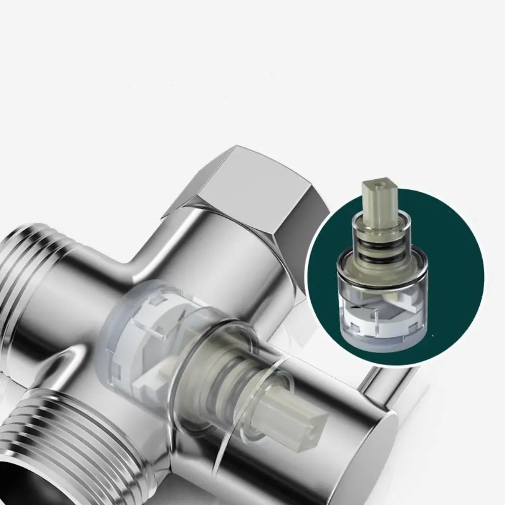 

Zinc Alloy Shower Diverter Chrome Finish Standard Sizes Bidet T Adapter Universal 3-Way Diverter Valve Home Improvement