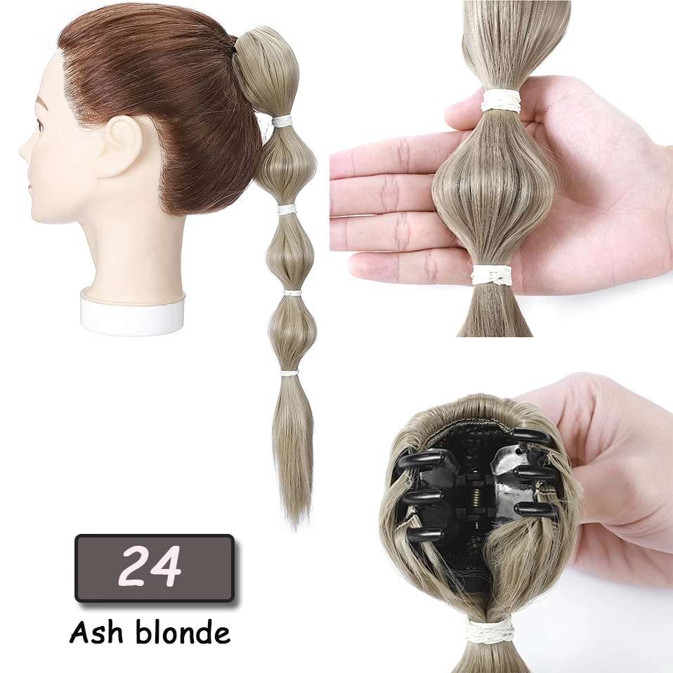 Benehair syntetyczna 18-calowa latarnia Bubble Claw na kucyk czarne brązowe blond doczepiane włosy modna treska dla kobiet