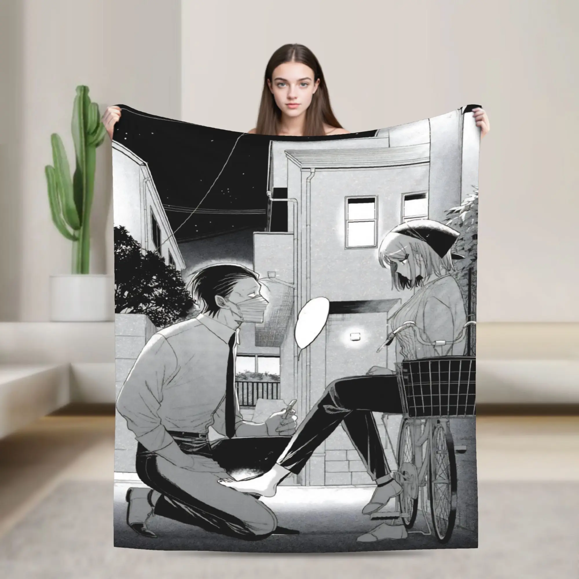 Smoking Behind the Supermarket with You Blankets Velvet  Comfortable Ultra-Soft Throw Blanket for Home Rug Piece