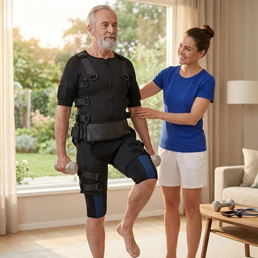 EMS Training Body Suit Wireless Fitness Equipment for Studio EMS Training for Busy Professionals and Injury Rehabilitation