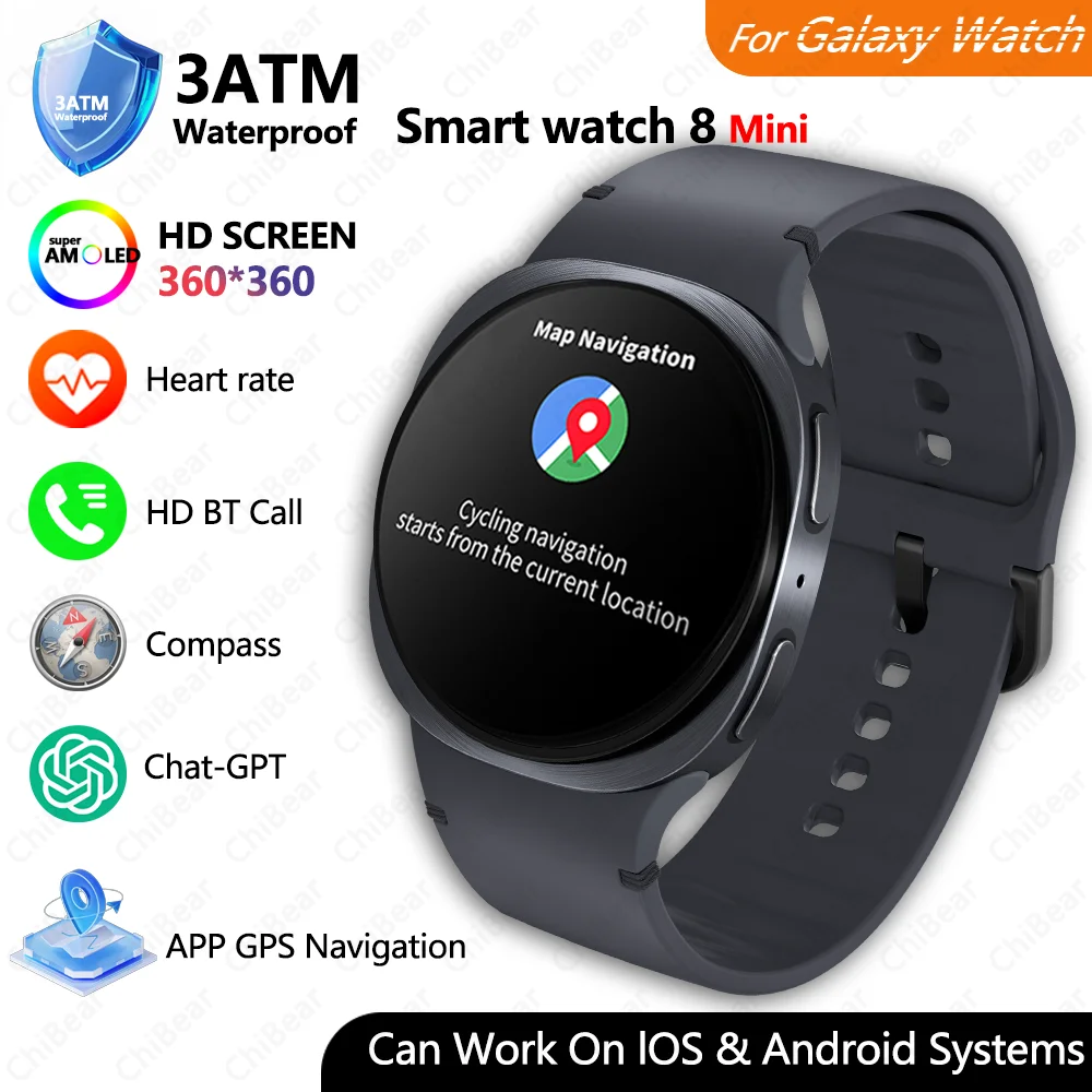 

2025 Новые модные GPS Смарт-часы AI Голосовой пульс Bluetooth Вызов Водонепроницаемые фитнес-умные часы для Galaxy Watch 8 Mini