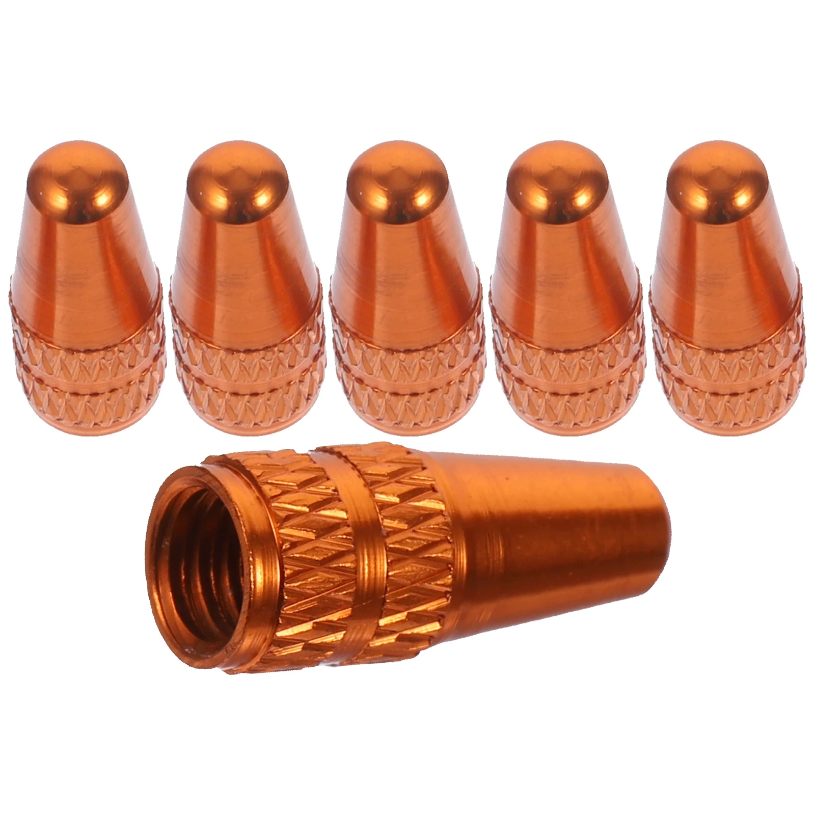 

6 pcs French Style Aluminum Bike Tire Valve Caps Dustproof Bicycle Accessories Riding Gear Stem Covers