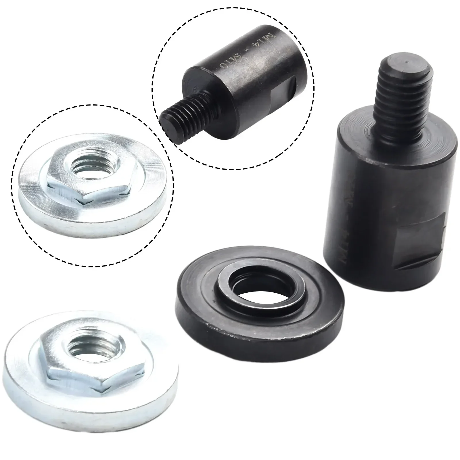 Adaptador de amoladora angular de 3 piezas, placa convertidora, rosca para almohadilla de pulido, soporte de disco de corte, herramientas de amoladora angular, M14/M10