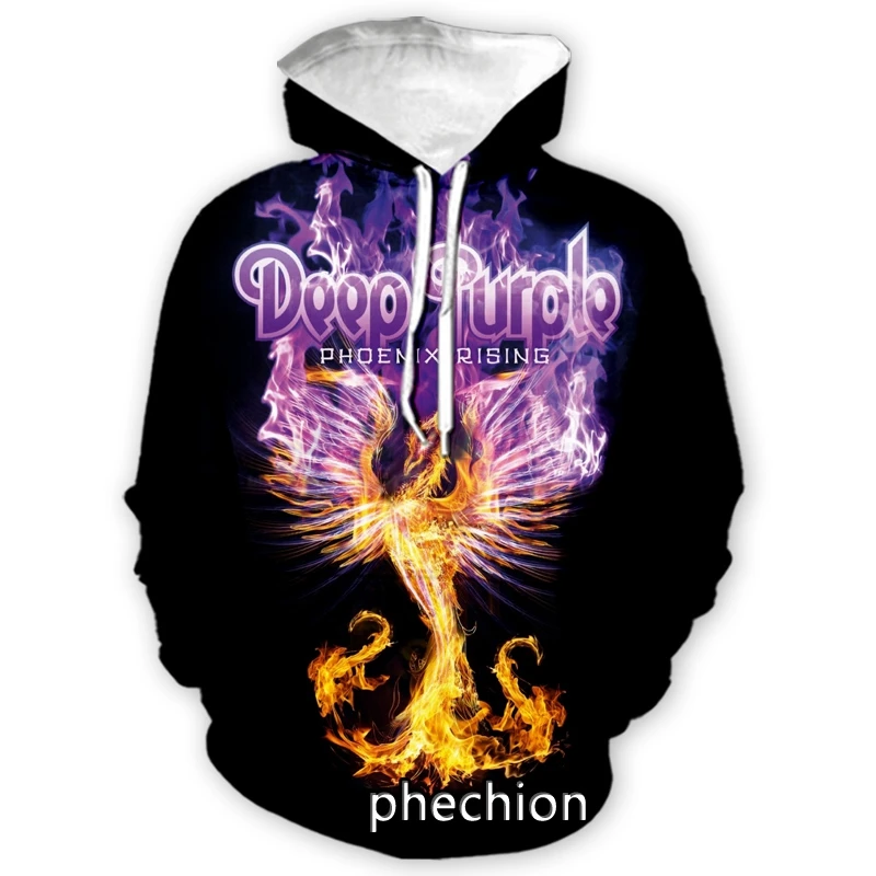 

phechion New Fashion Men/Women Deep Purple 3D Print Casual Sweatshirt Hoodies Streetwear Men Loose Sporting Hoodies H31