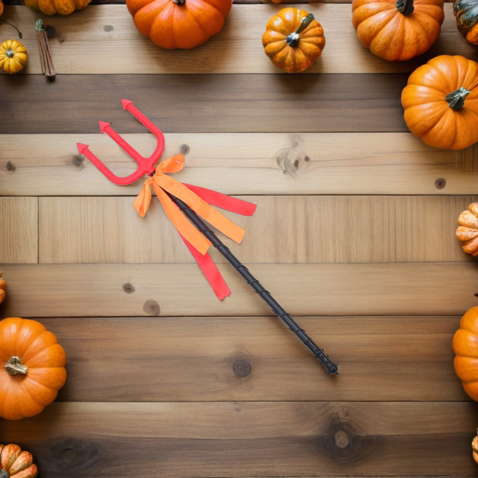 2pcs Plastic Trident For Halloween Devil Cosplay Prop Lightweight Simulation Design Fancy Dress Masquerade Party Accessory Decor